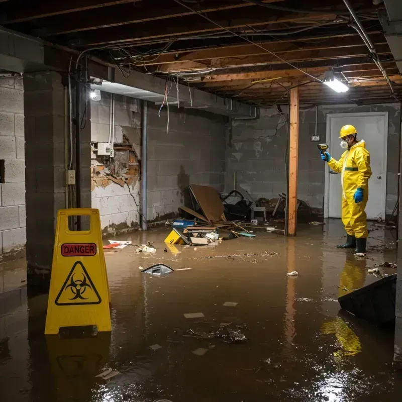 Flooded Basement Electrical Hazard in Madison Heights, VA Property